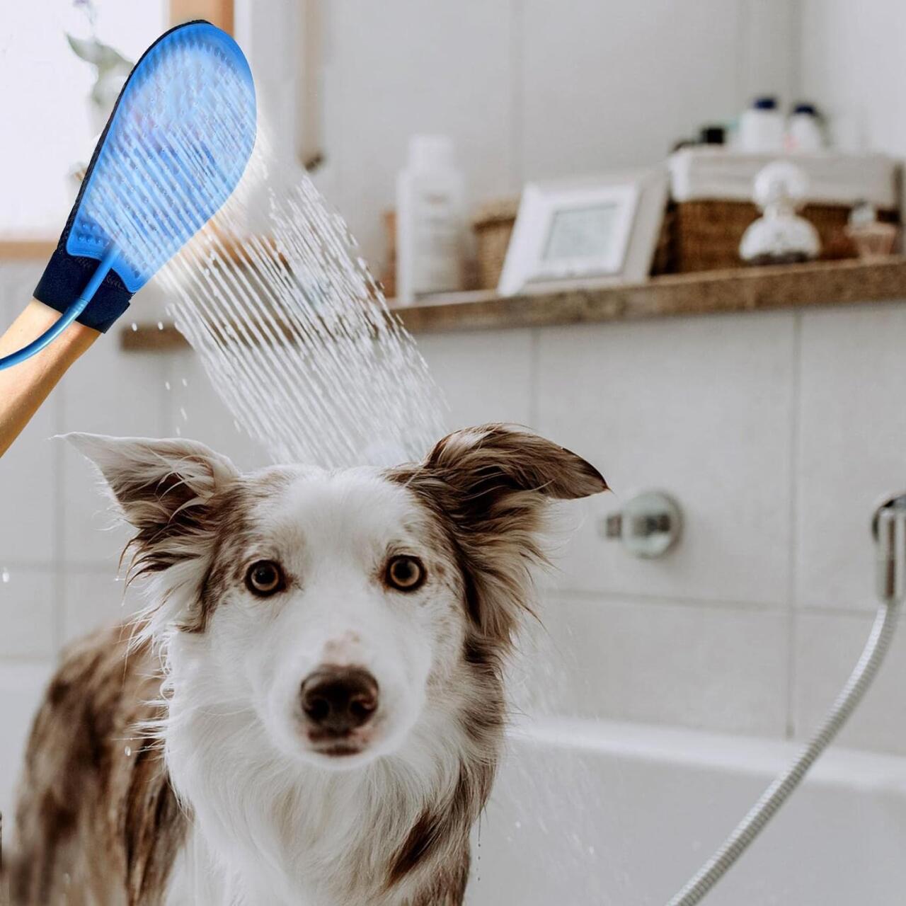 Guante de Lavado para Mascotas – Silicona con Manguera