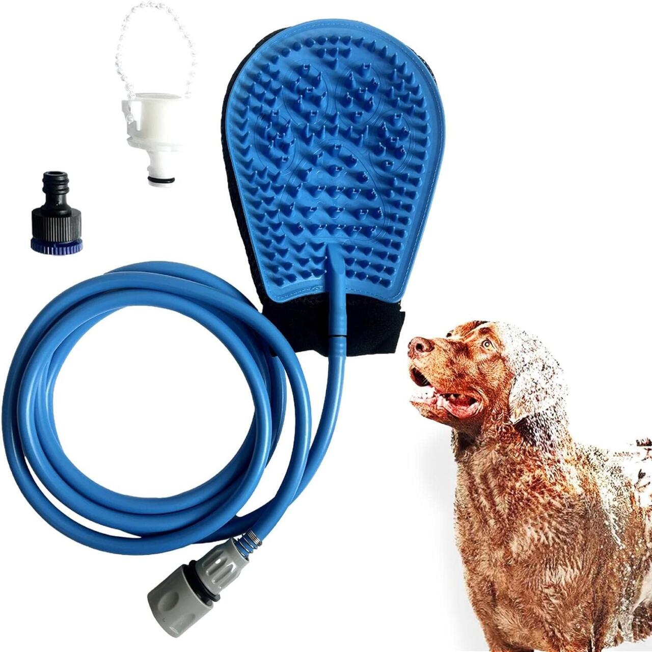 Guante de Lavado para Mascotas – Silicona con Manguera