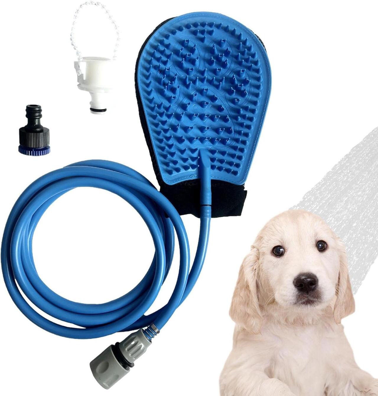 Guante de Lavado para Mascotas – Silicona con Manguera
