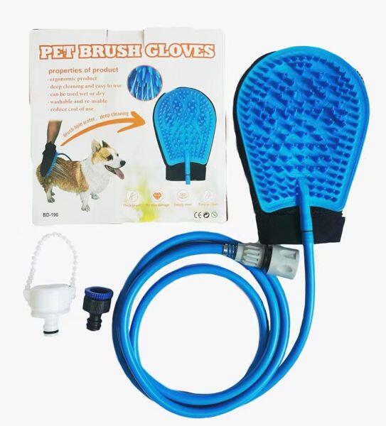 Guante de Lavado para Mascotas – Silicona con Manguera