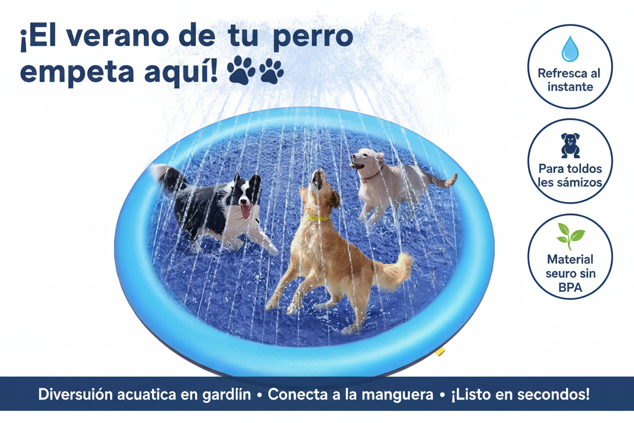 Alfombra Aspersor para Mascotas 🐾 – Diversión Acuática en Verano