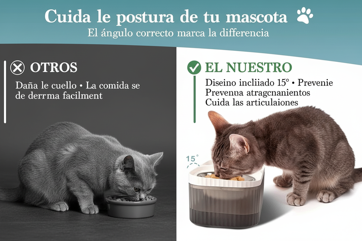Comedero y Bebedero con Fuente para Mascotas 🐾 – 3L con Filtro Triple