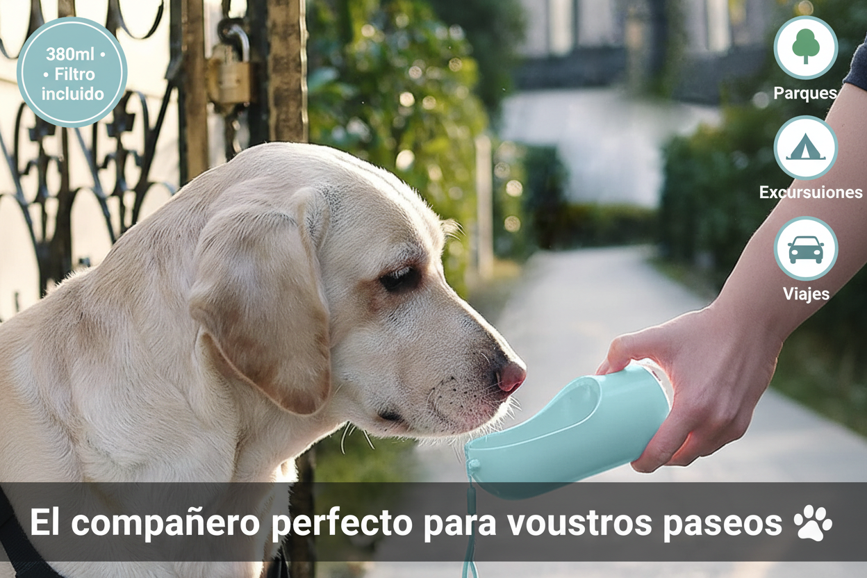 Bebedero Portátil para Mascotas 🐾 – Agua Fresca en Cualquier Lugar